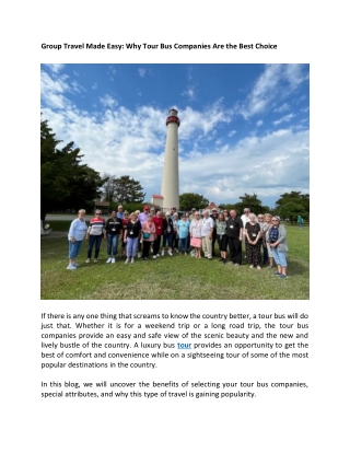 Croswell Group Travel: Group Adventure Awaits