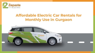 Affordable Electric Car Rentals for Monthly Use in Gurgaon