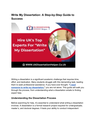 Write My Dissertation