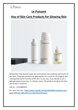 Skin Products for Glowing Skin – Radiant & Healthy Look