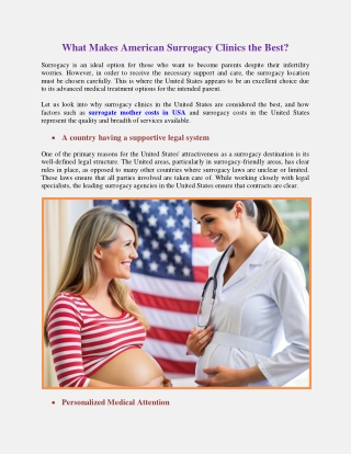 What Makes American Surrogacy Clinics the Best?