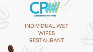 Individual Wet Wipes Restaurant