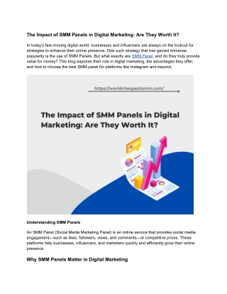 The Role of SMM Panels in Digital Marketing_ Are They Worth It