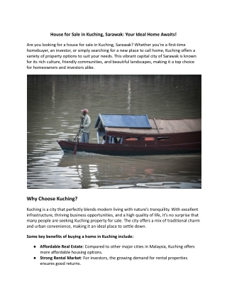 House for Sale in Kuching, Sarawak_ Your Ideal Home Awaits!