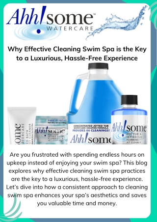 How to Clean Your Swim Spa for Crystal Clear Water