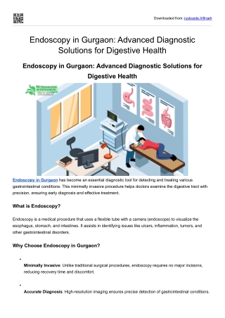 Endoscopy in Gurgaon Advanced DiagnosticSolutions for Digestive Health