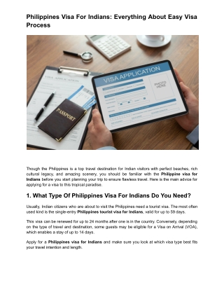 Philippines Visa For Indians_ Everything About Easy Visa Process