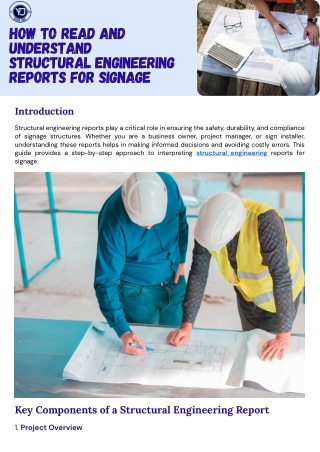 How to Read Structural Engineering Reports for Signage