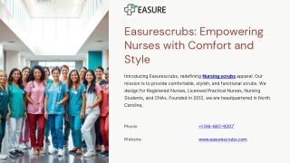 Easurescrubs Empowering Nurses with Comfort and Style