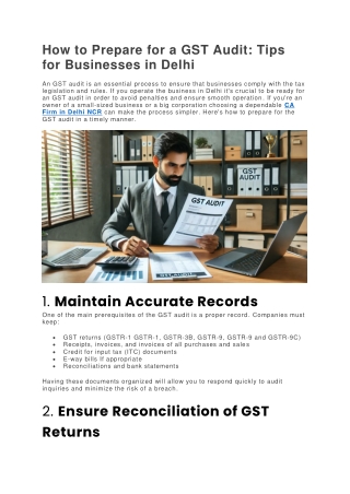 How to Prepare for a GST Audit