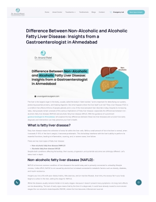 NAFLD vs AFLD - Gastroenterologist in Ahmedabad