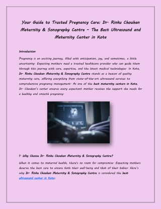 Your Guide to Trusted Pregnancy Care