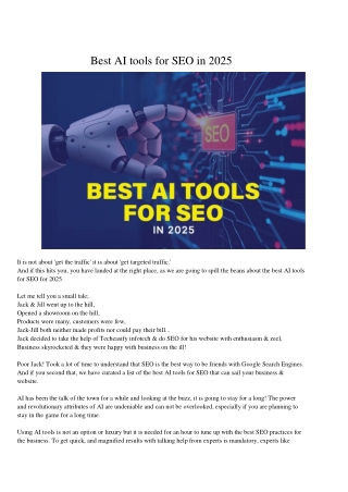 Best AI Tools for SEO in 2025: Boost Rankings & Traffic - TechEasify