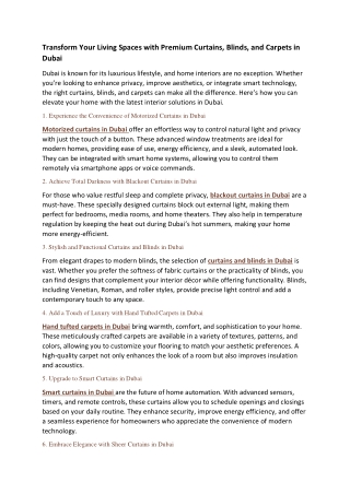 Transform Your Living Spaces with Premium Curtains