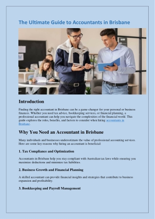 The Ultimate Guide to Accountants in Brisbane