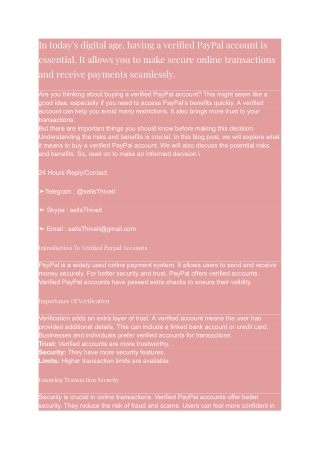In today’s digital age, having a verified PayPal account is essential