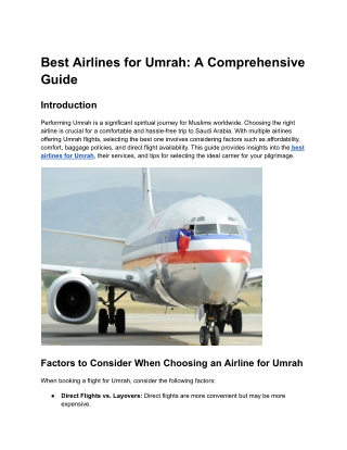 Best Airlines for Umrah_ A Comprehensive Guide