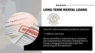 Long Term Rental Loans