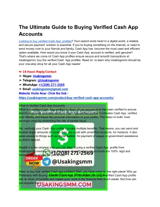 The Ultimate Guide to Buying Verified Cash App Accounts