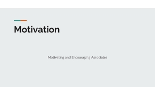 Motivating and Encouraging Associates