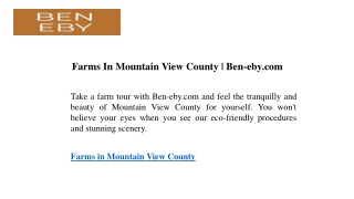 Farms In Mountain View County  Ben-eby.com