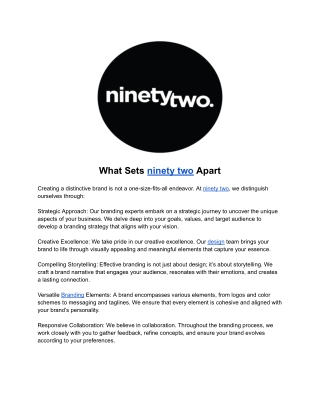 What Sets ninety two Apart