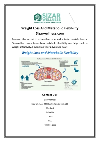 Weight Loss And Metabolic Flexibility Sizarwellness