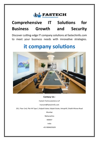 Comprehensive IT Solutions for Business Growth and Security