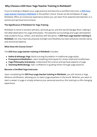 200 Hour Yoga Teacher Training in Rishikesh