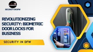 Revolutionizing Security Biometric Door Locks for Business