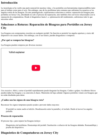Soluciones a Roturas: Reparación de Bisagras para Portátiles en Jersey City