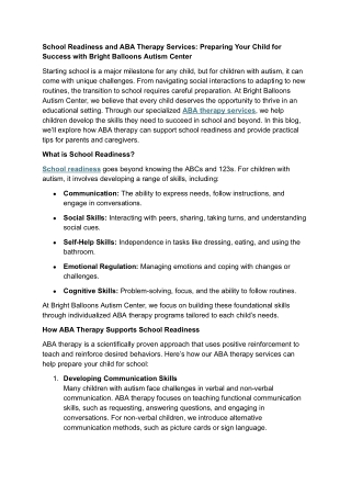 School Readiness and ABA Therapy Services_ Preparing Your Child for Success with Bright Balloons Autism Center.docx