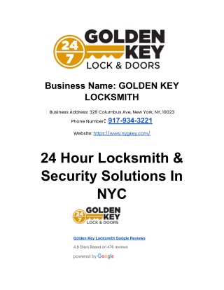 Golden Key Locksmith PDF