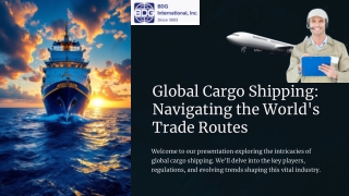 Reliable International Cargo Shipping with BDG International Inc.