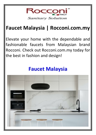 Faucet Malaysia  Rocconi.com.my