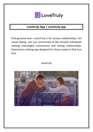 Lovetruly App | Lovetruly.app