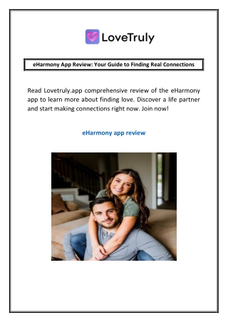 eHarmony App Review: Your Guide to Finding Real Connections