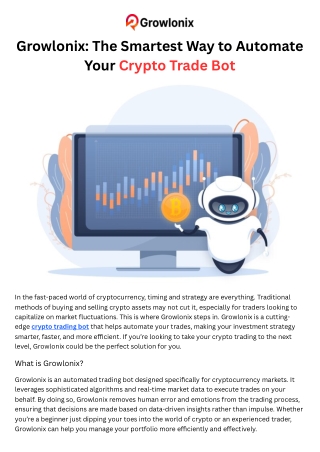 Growlonix The Smartest Way to Automate Your Crypto Trade Bot