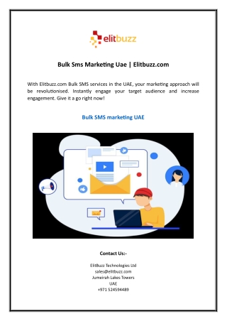 Bulk Sms Marketing Uae | Elitbuzz.com