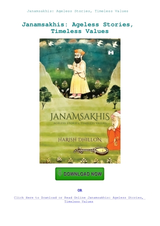 Janamsakhis Ageless Stories  Timeless Values