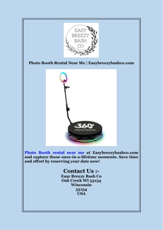 Photo Booth Rental Near Me Easybreezybashco com