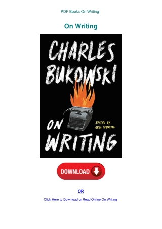PDF Books On Writing
