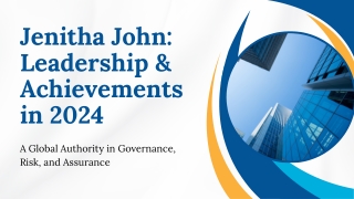 Jenitha John Leadership & Achievements in 2024