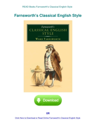 READ Books Farnsworth's Classical English Style