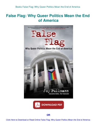Books False Flag Why Queer Politics Mean the End of America