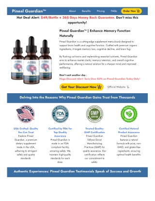 Pineal Guardian – Elevate Your Awareness & Mental Clarity