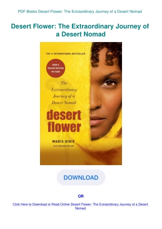PDF Books Desert Flower The Extraordinary Journey of a Desert Nomad