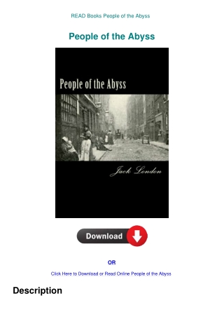 READ Books People of the Abyss