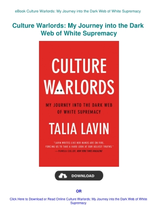 eBook Culture Warlords My Journey into the Dark Web of White Supremacy