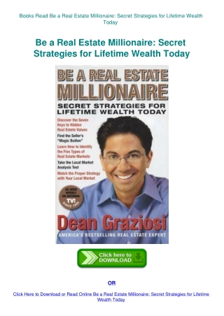Books Read Be a Real Estate Millionaire Secret Strategies for Lifetime Wealth Today